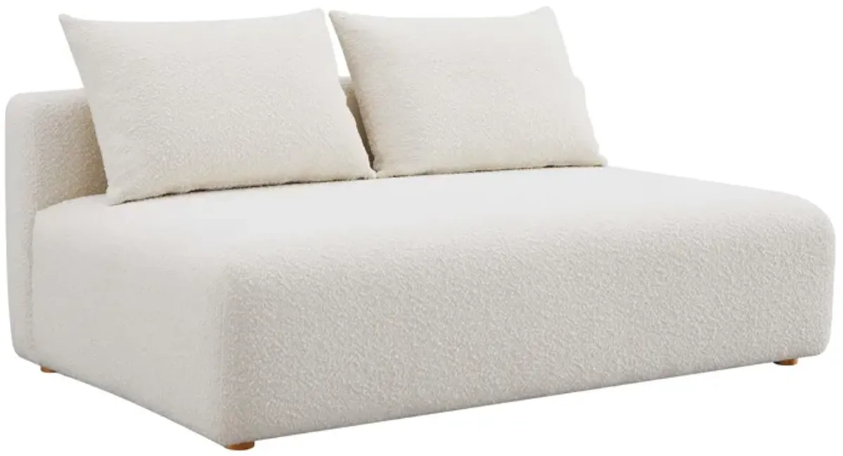 Hangover Cream Boucle Modular Loveseat