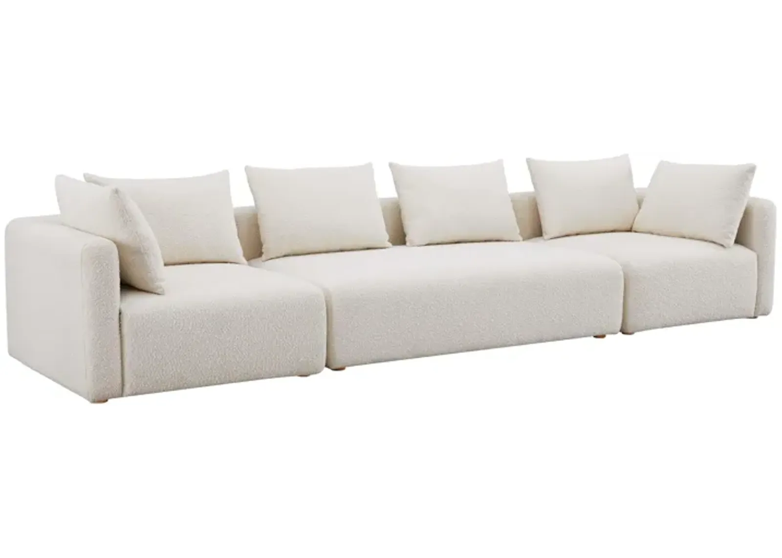 Hangover Cream Boucle 145" Long Sofa