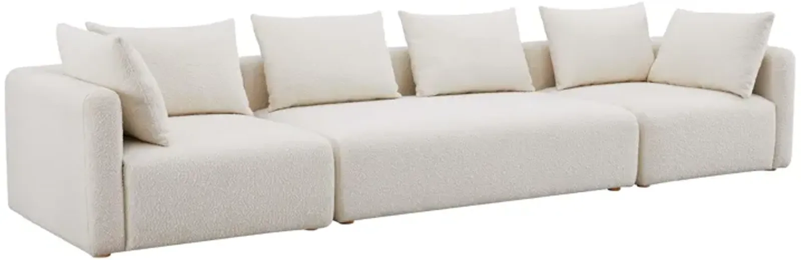 Hangover Cream Boucle 145" Long Sofa