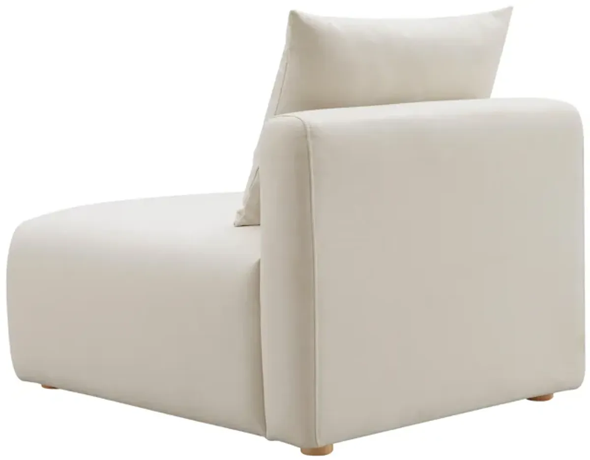 Hangover Cream Performance Linen Modular Armless Chair