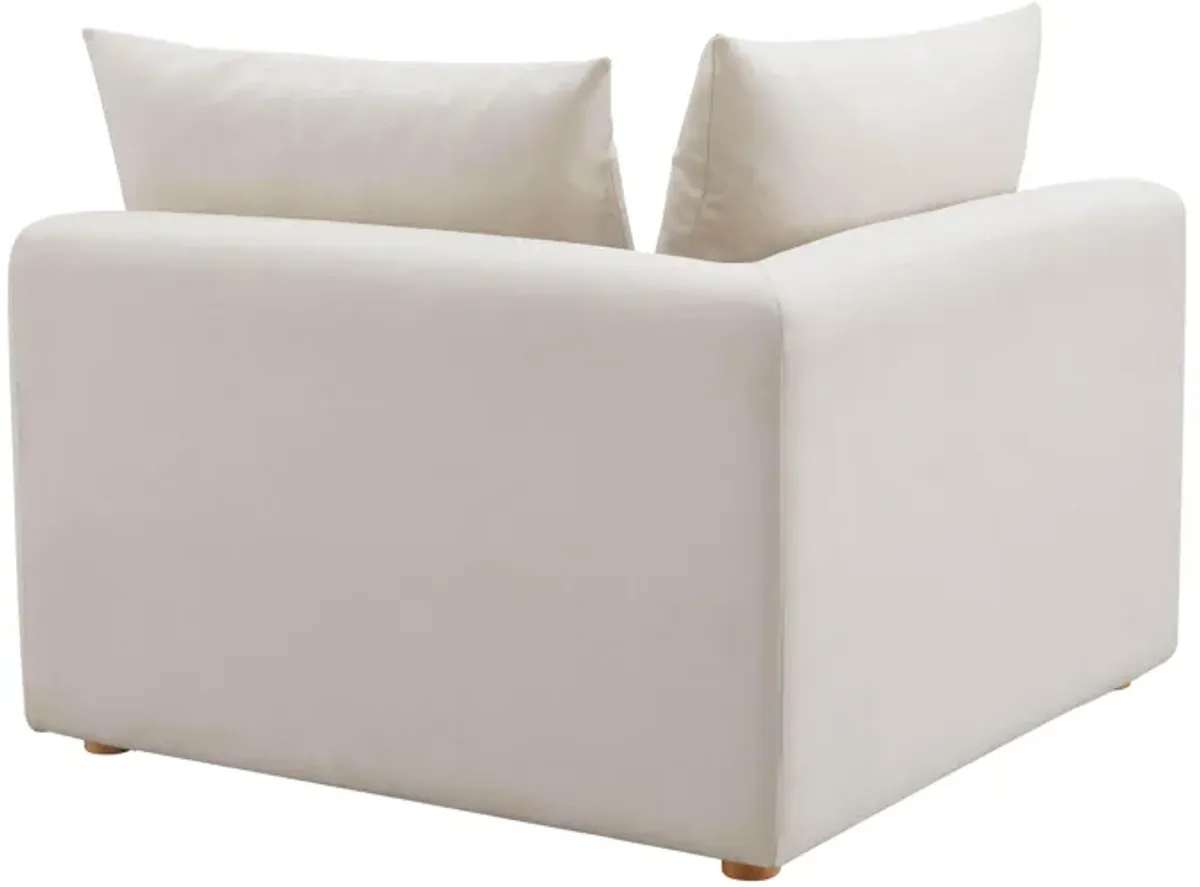 Hangover Cream Performance Linen Modular Corner Chair