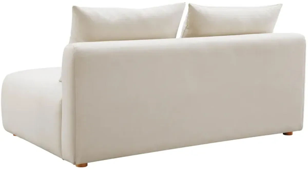 Hangover Cream Performance Linen Modular Loveseat