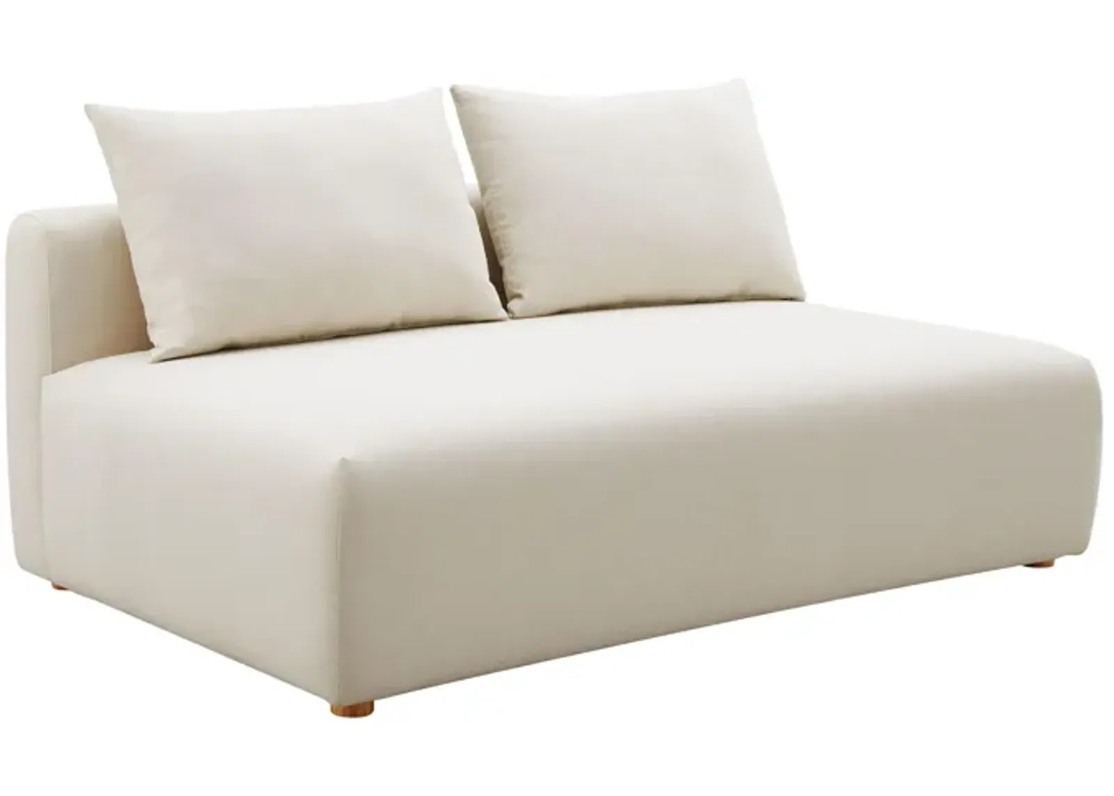 Hangover Cream Performance Linen Modular Loveseat