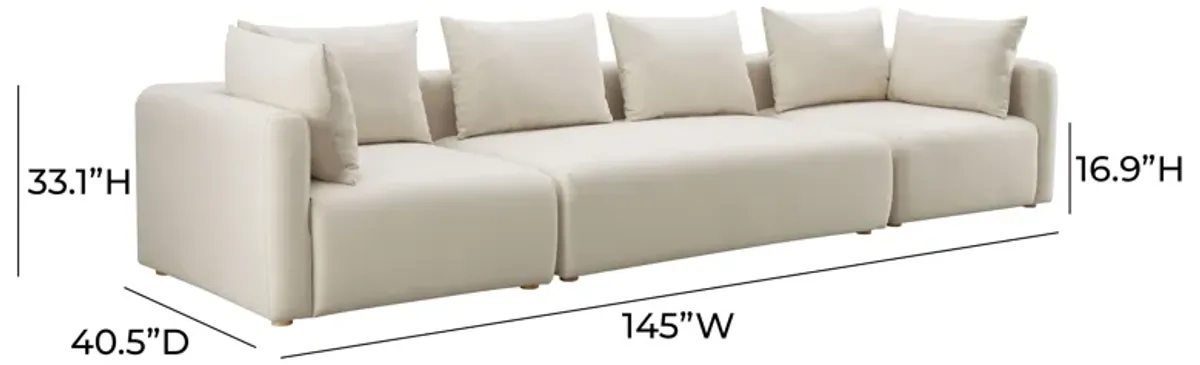 Hangover Cream Performance Linen 145" Long Sofa