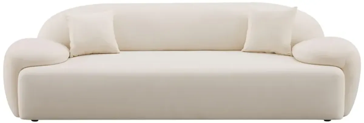 Allegra Cream Velvet Sofa