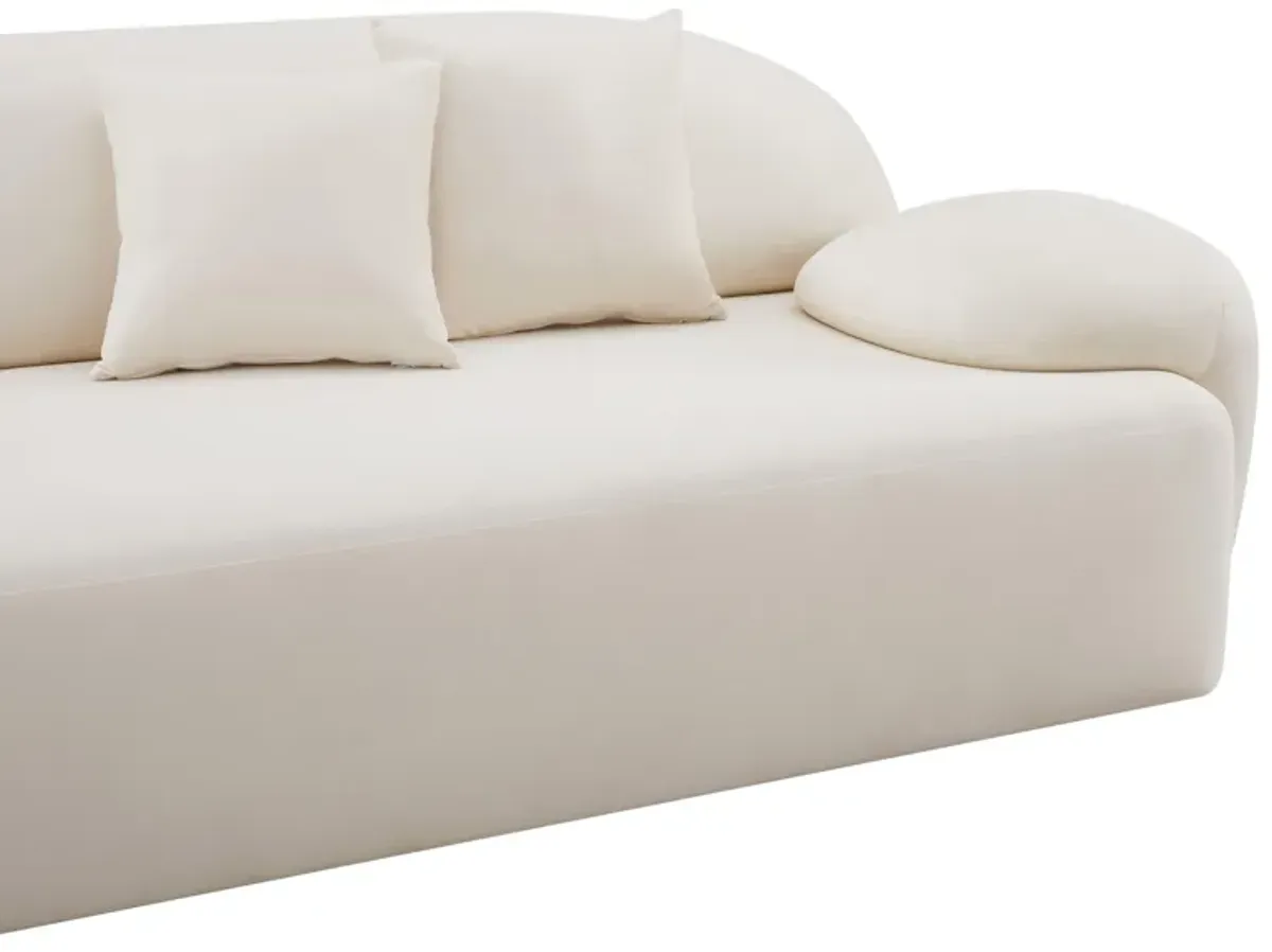 Allegra Cream Velvet Sofa