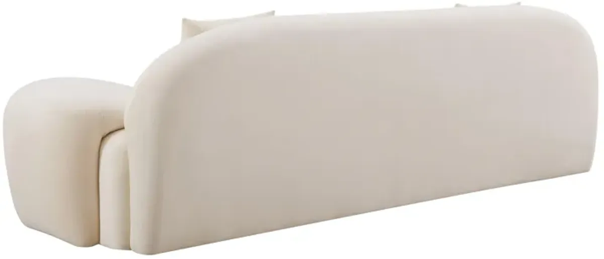 Allegra Cream Velvet Sofa