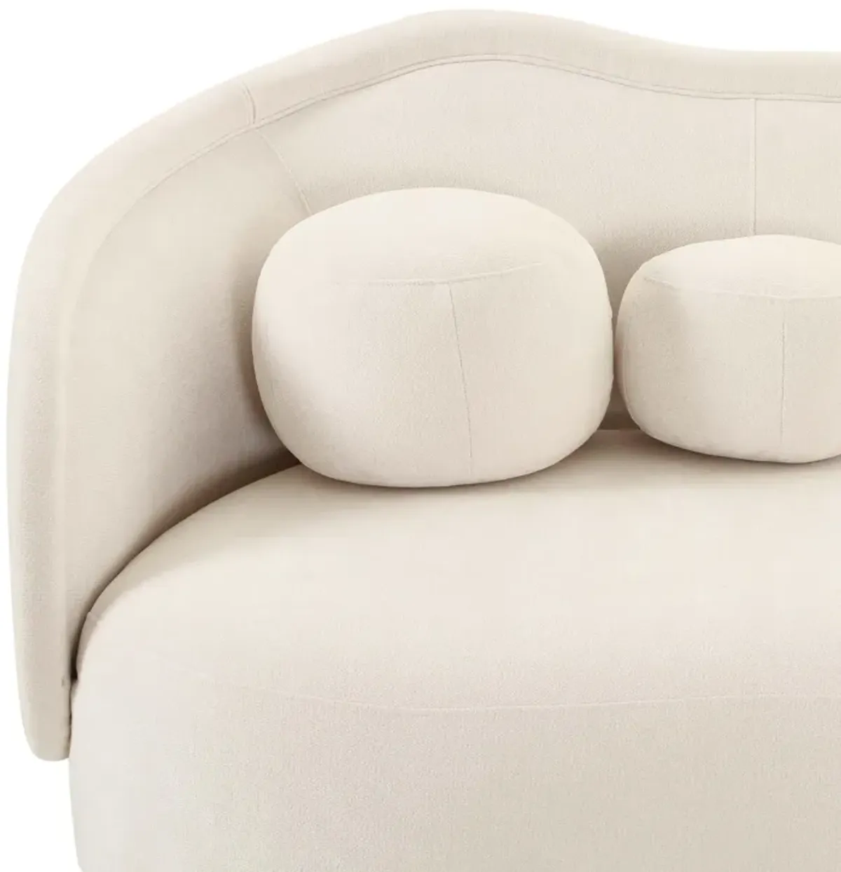 Circe Cream Textured Velvet Sofa