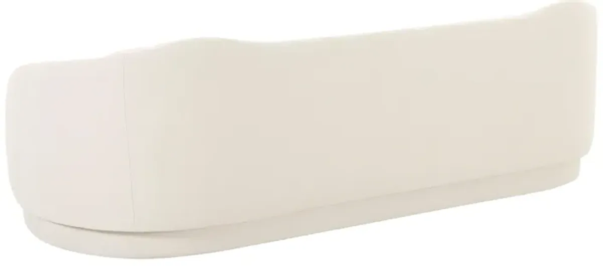 Circe Cream Textured Velvet Sofa