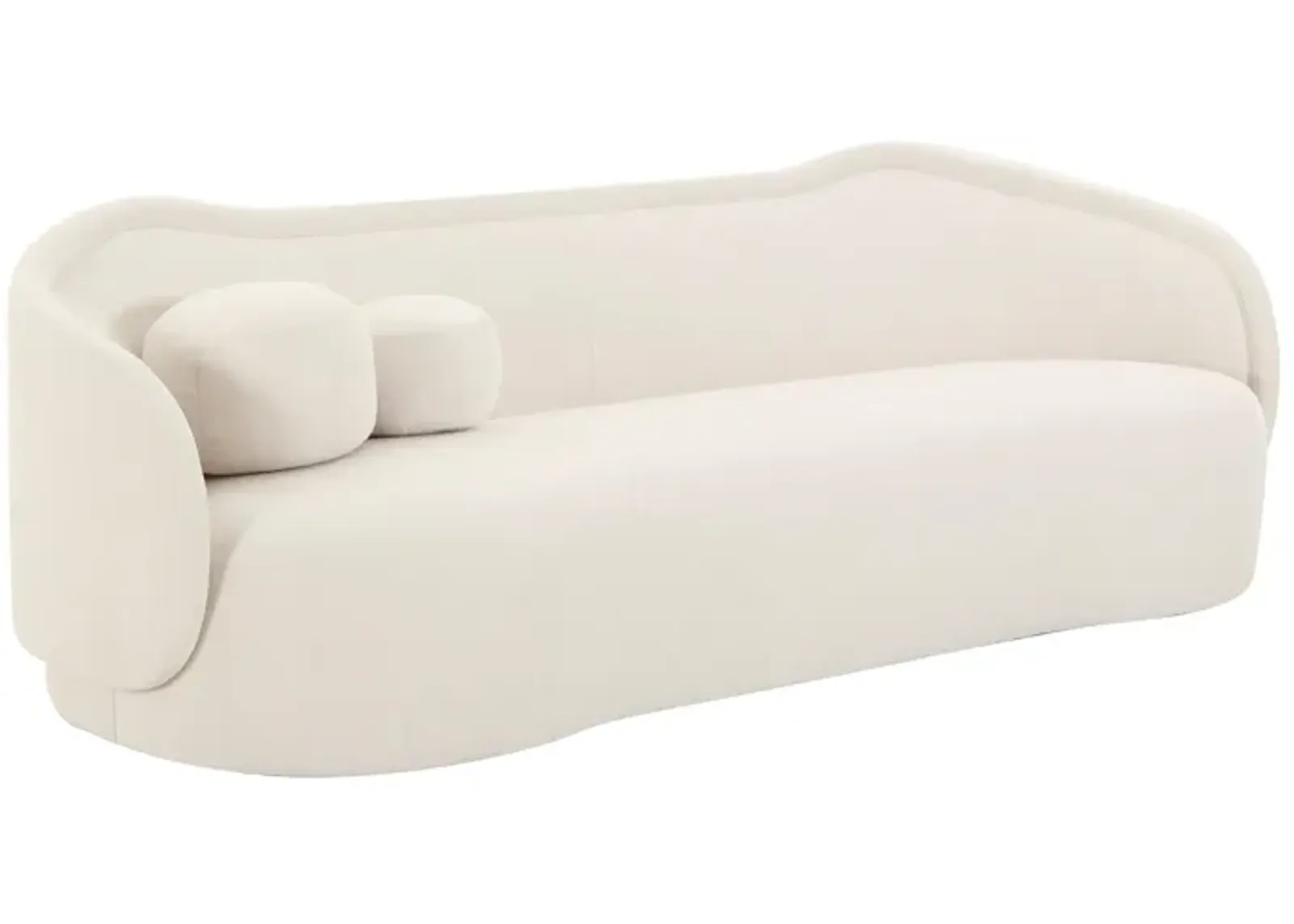 Circe Cream Textured Velvet Sofa