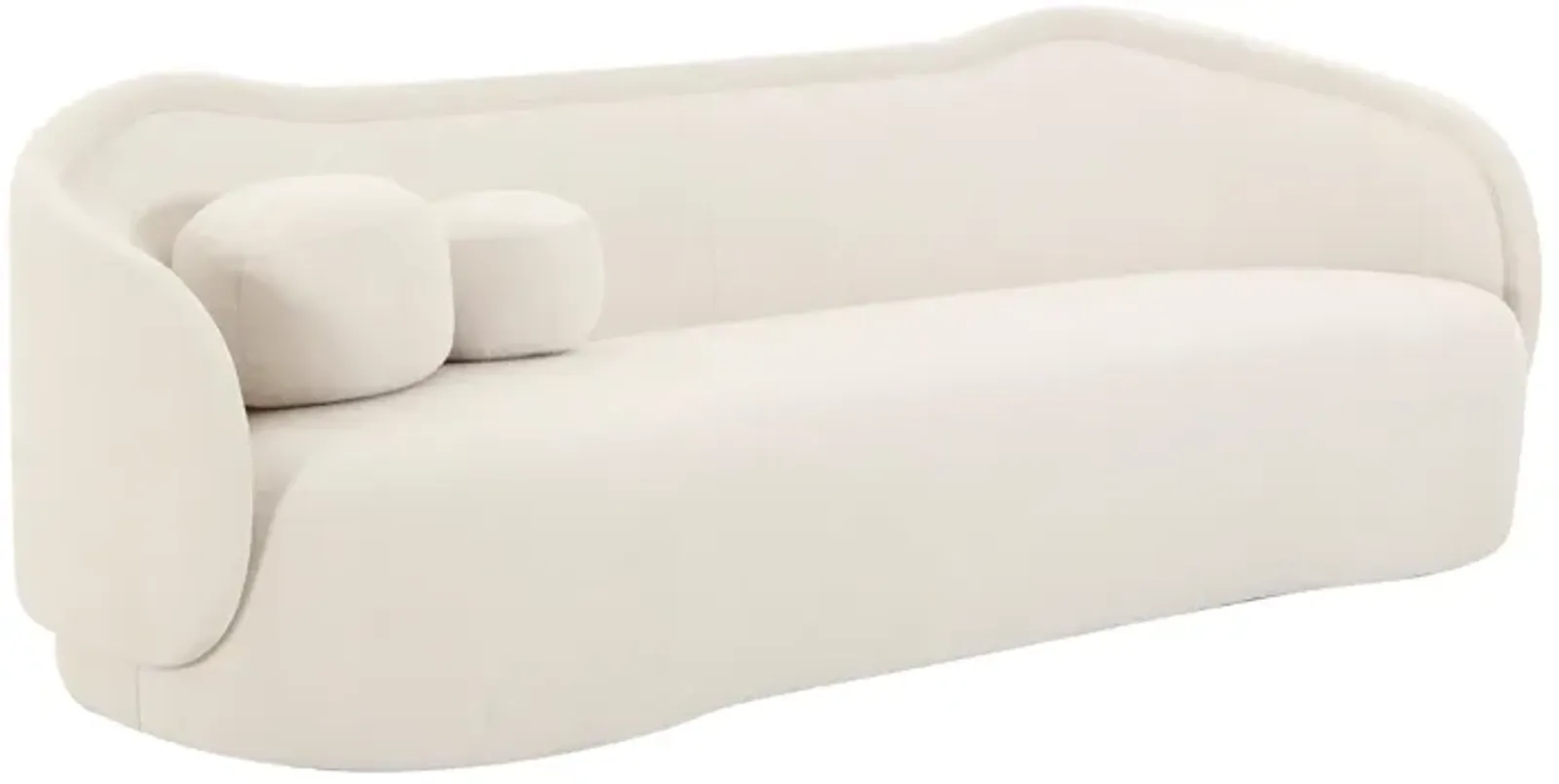 Circe Cream Textured Velvet Sofa