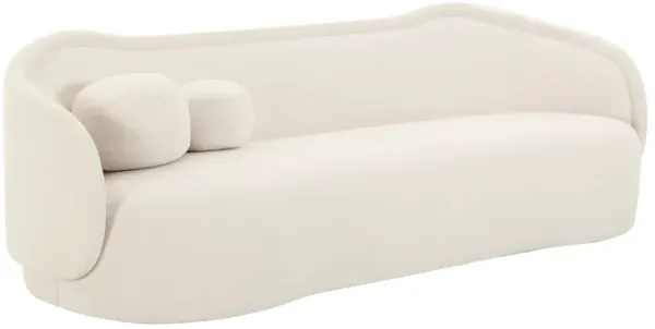 Circe Cream Textured Velvet Sofa