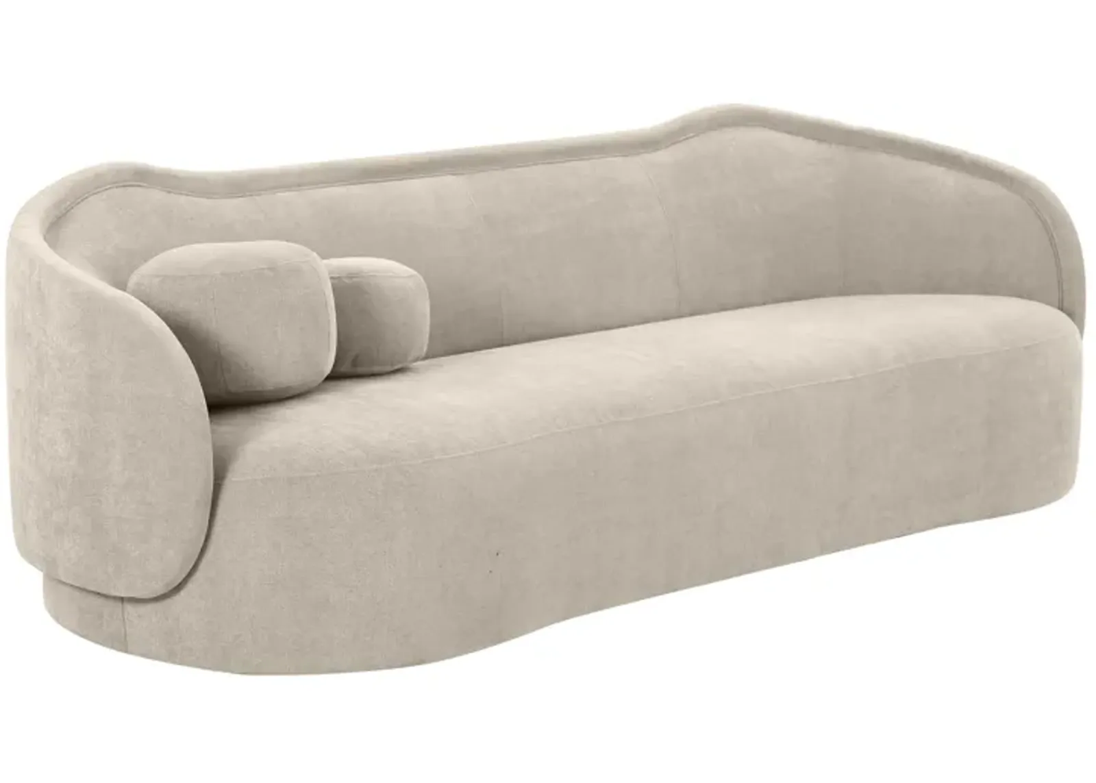 Circe Taupe Textured Velvet Sofa