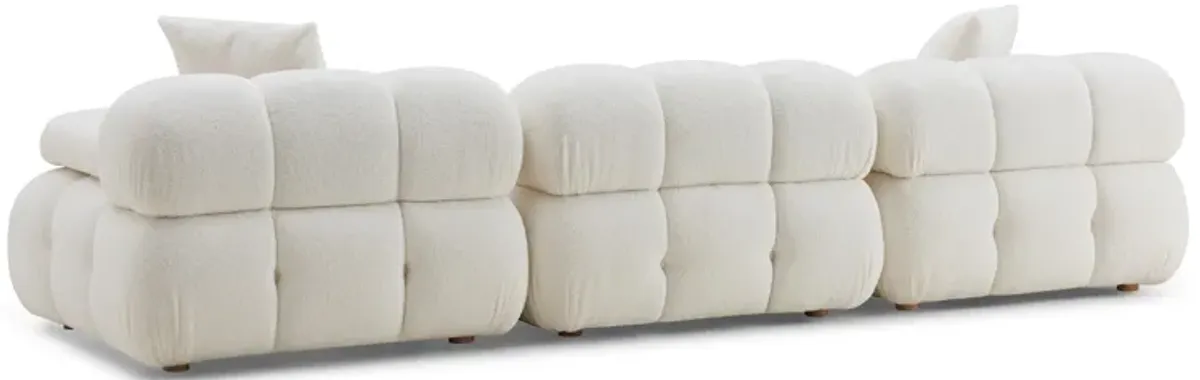 Calliope Cream Vegan Shearling Modular Sofa