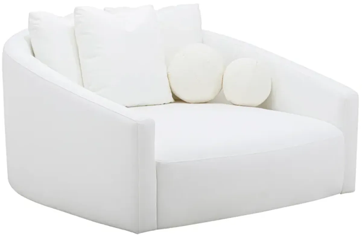 Hanim Cream Performance Fabric Daybed