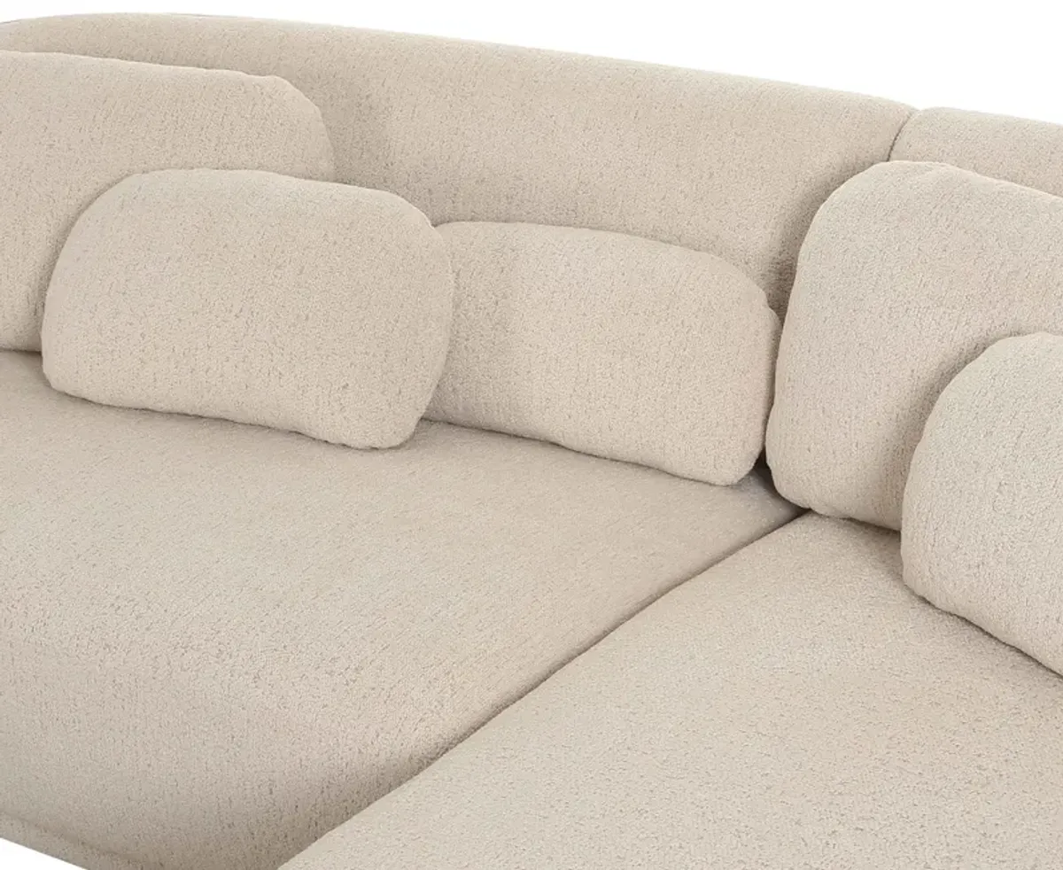 Misty Cream Boucle Sectional - RAF