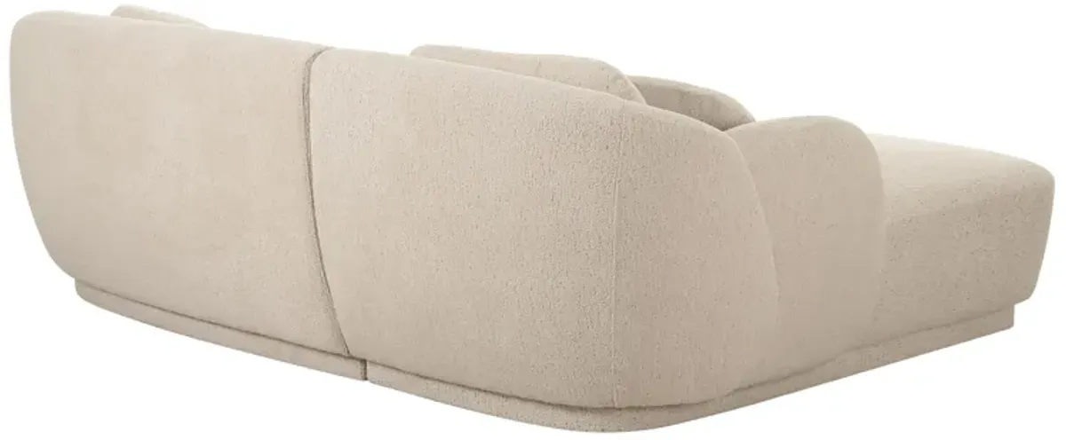 Misty Cream Boucle Sectional - LAF