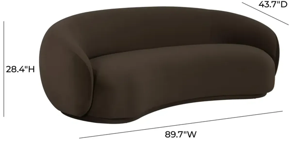 Kendall Chocolate Brown Velvet Sofa