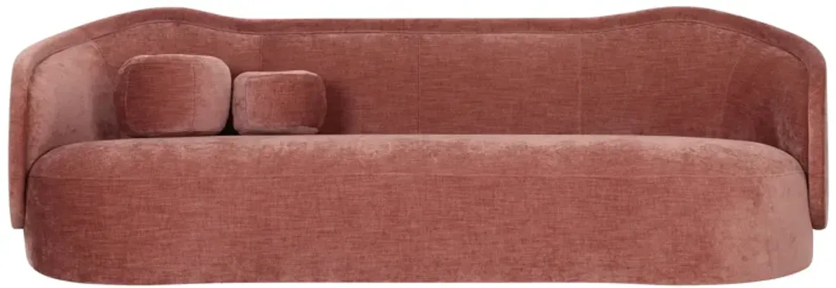 Circe Mauve Textured Velvet Sofa