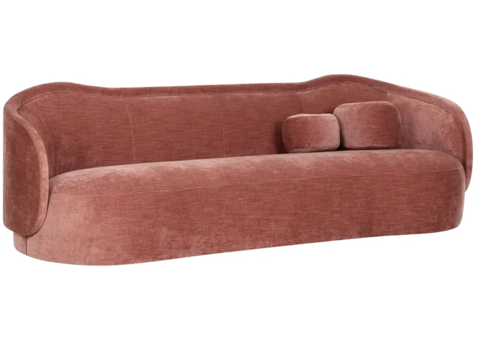 Circe Mauve Textured Velvet Sofa