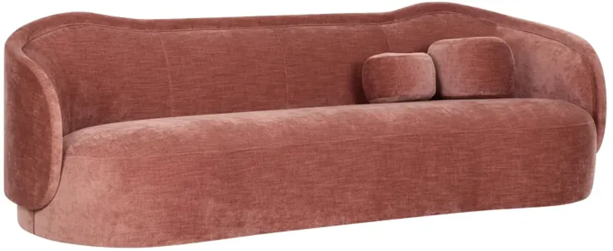 Circe Mauve Textured Velvet Sofa