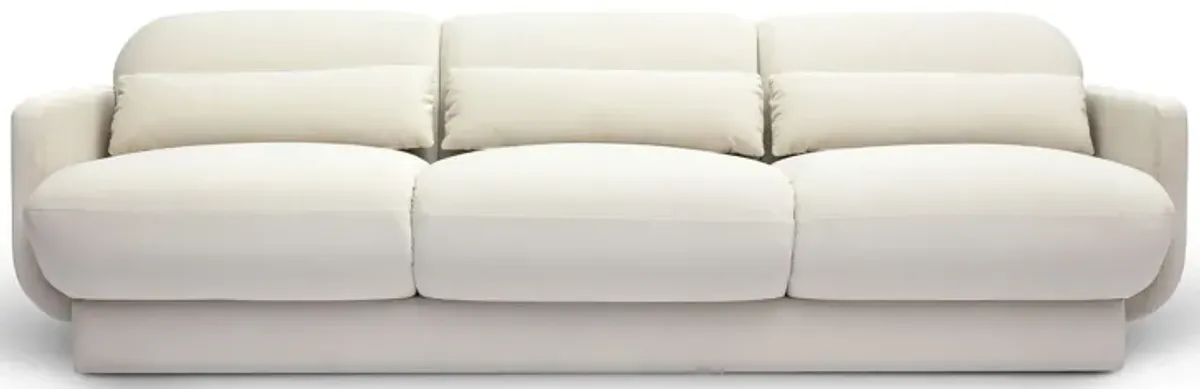 Azalea Cream Velvet Sofa