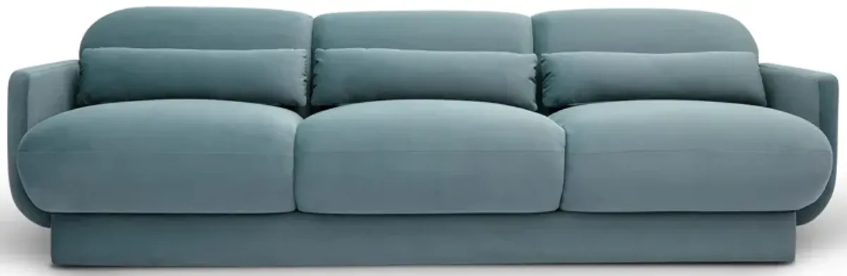 Azalea Powder Blue Velvet Sofa