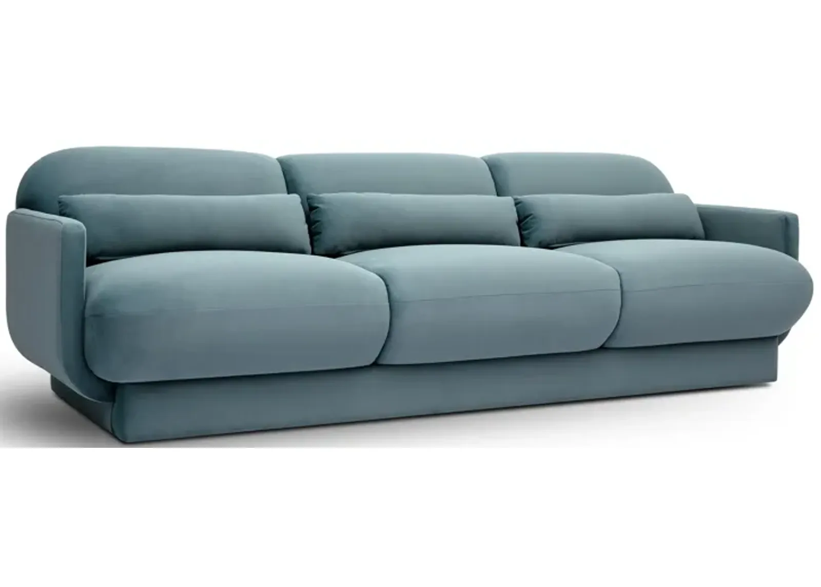 Azalea Powder Blue Velvet Sofa