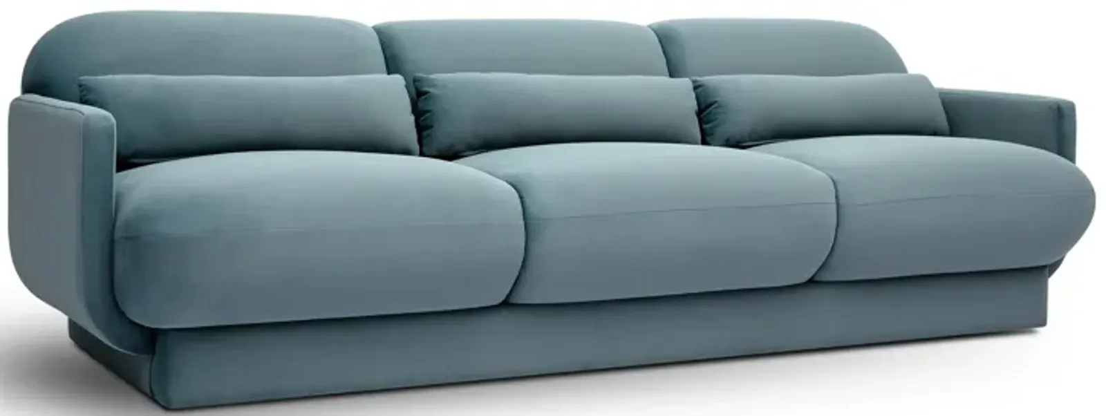 Azalea Powder Blue Velvet Sofa