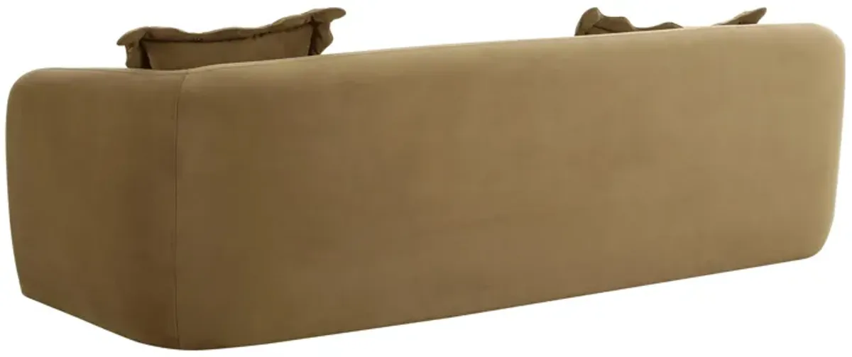 Lou Cafe Au Lait Performance Velvet Sofa