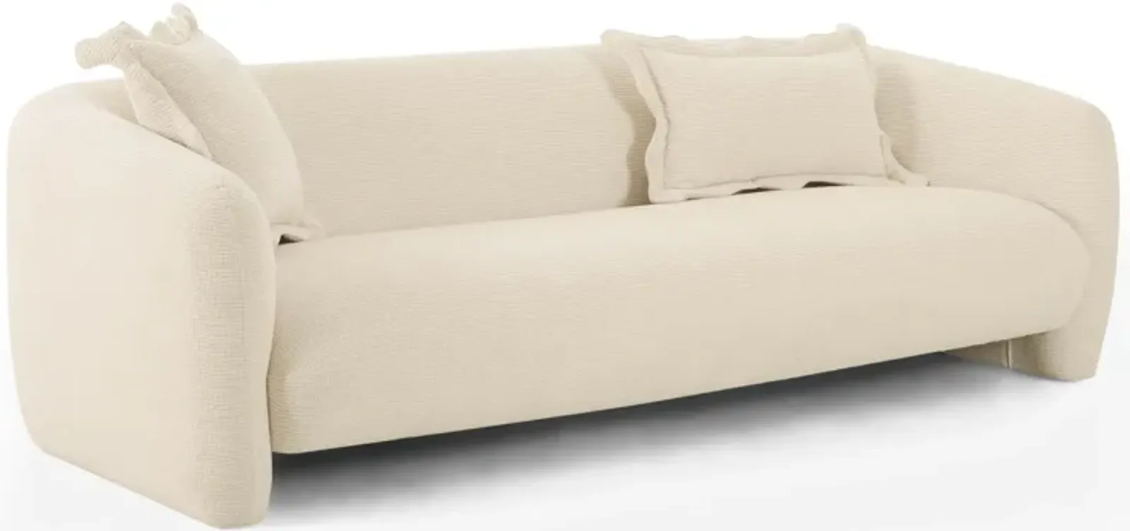 Lou Sandstone Textured Fabric Sofa