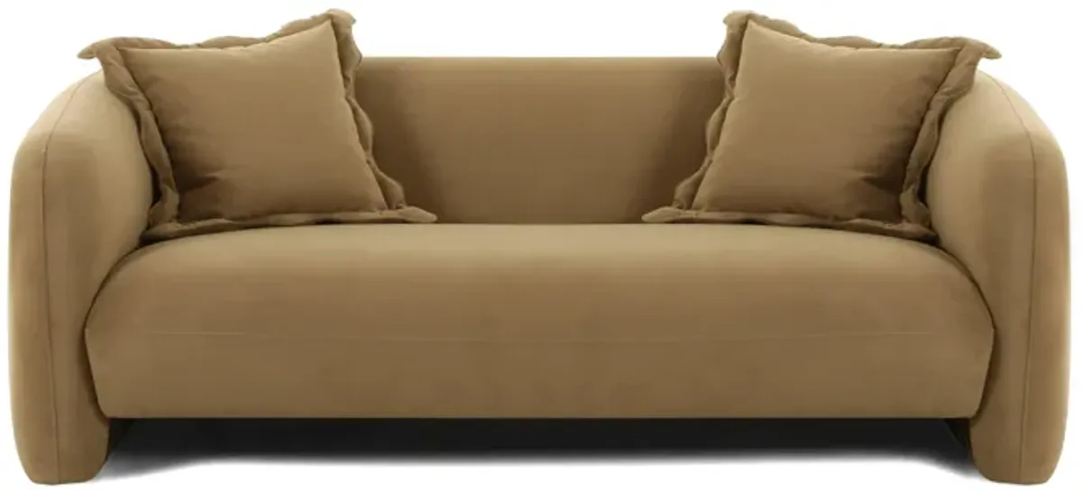 Lou Cafe Au Lait Performance Velvet Loveseat