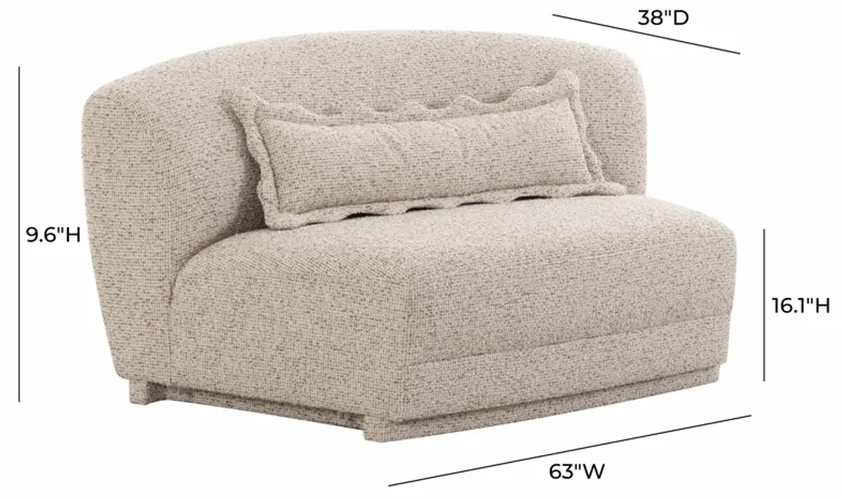 Marion Two-Tone Textured Boucle Armless Loveseat