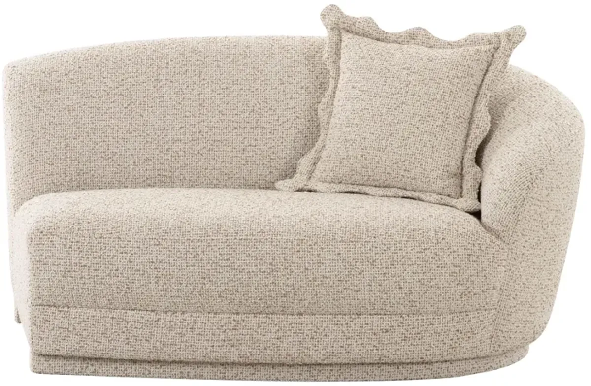 Marion Two-Tone Textured Boucle Loveseat - RAF