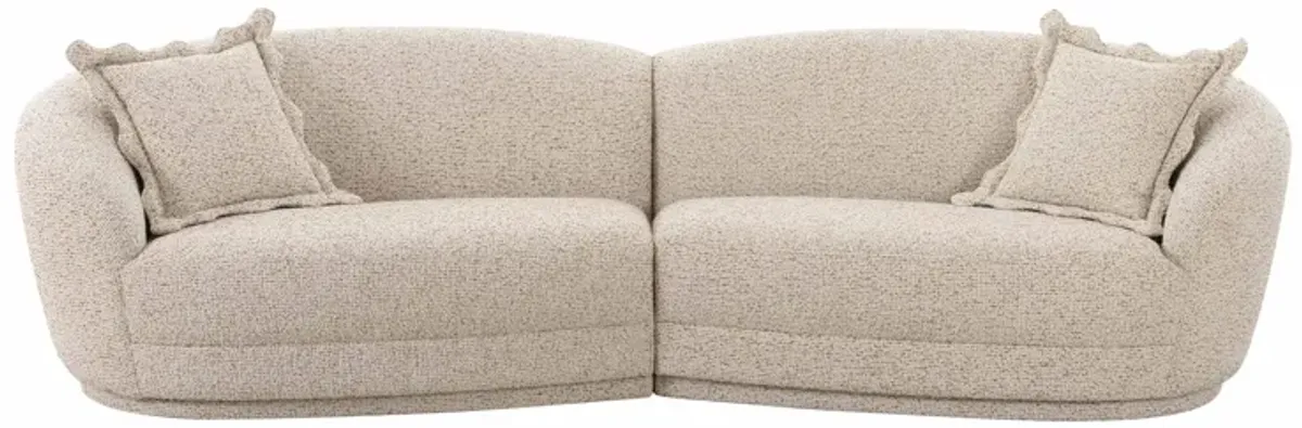 Marion Two-Tone Textured Boucle Sectional