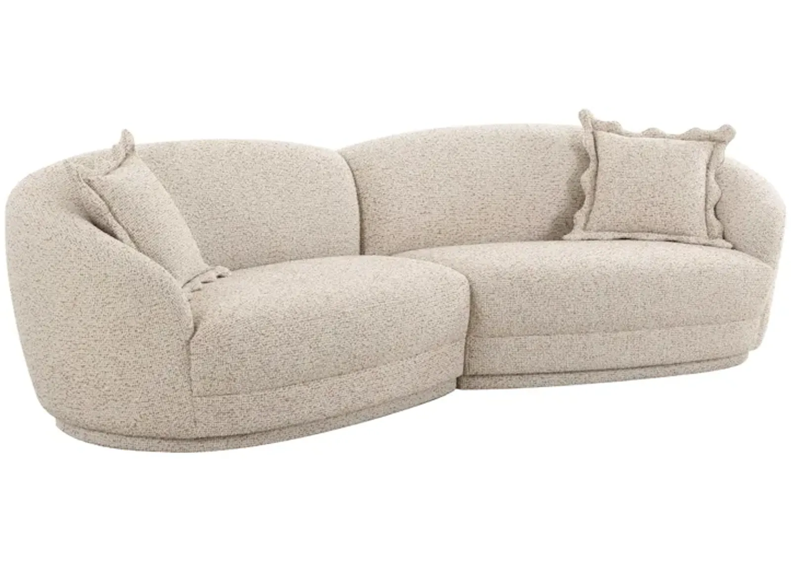 Marion Two-Tone Textured Boucle Sectional