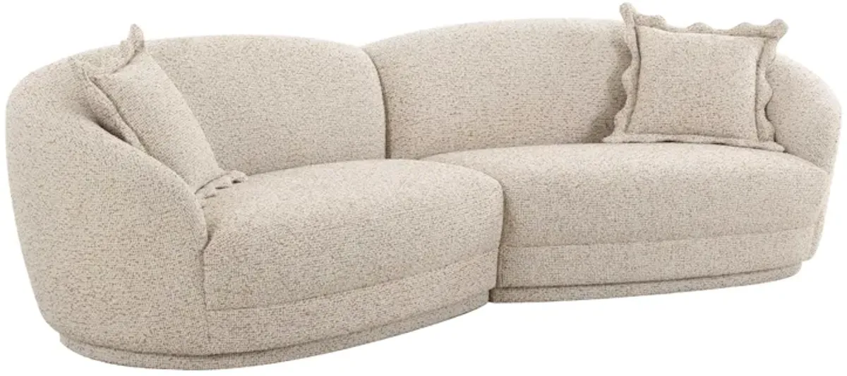 Marion Two-Tone Textured Boucle Sectional