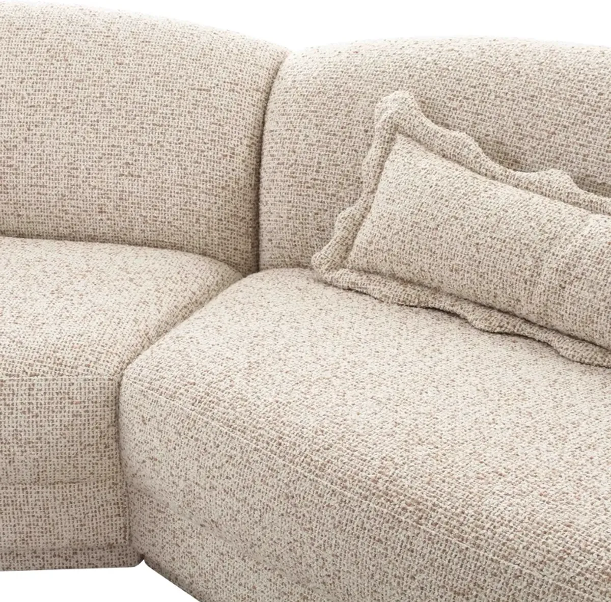 Marion Two-Tone Textured Boucle Large Sectional