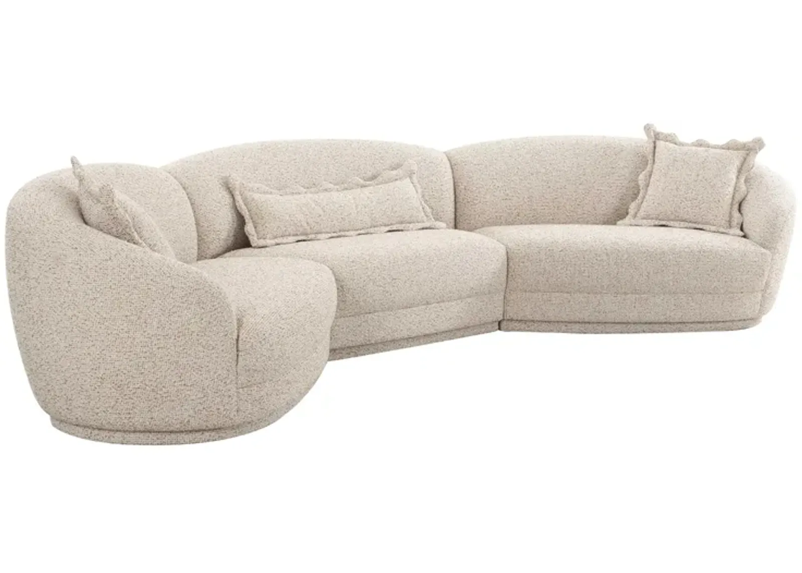 Marion Two-Tone Textured Boucle Large Sectional