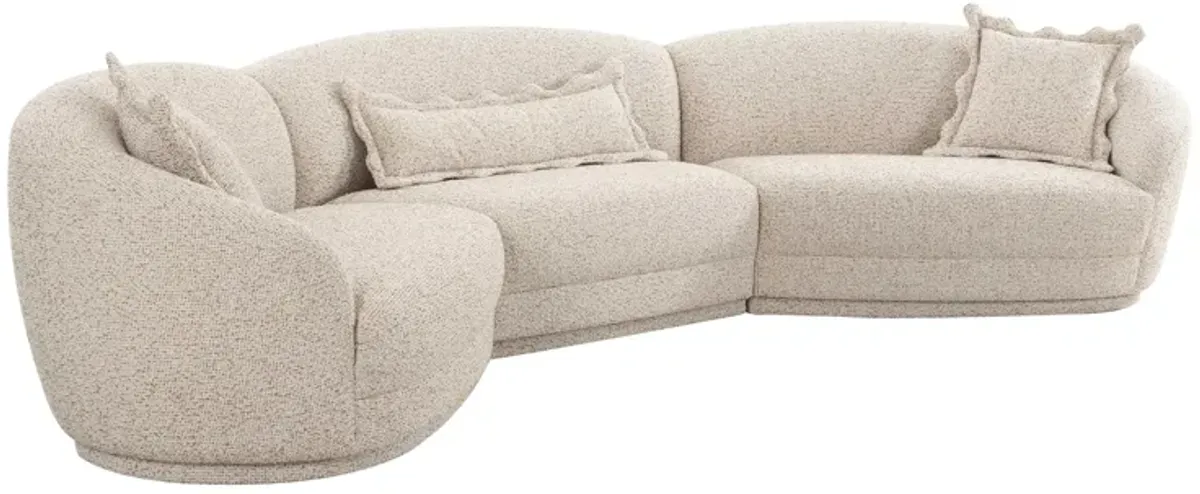 Marion Two-Tone Textured Boucle Large Sectional