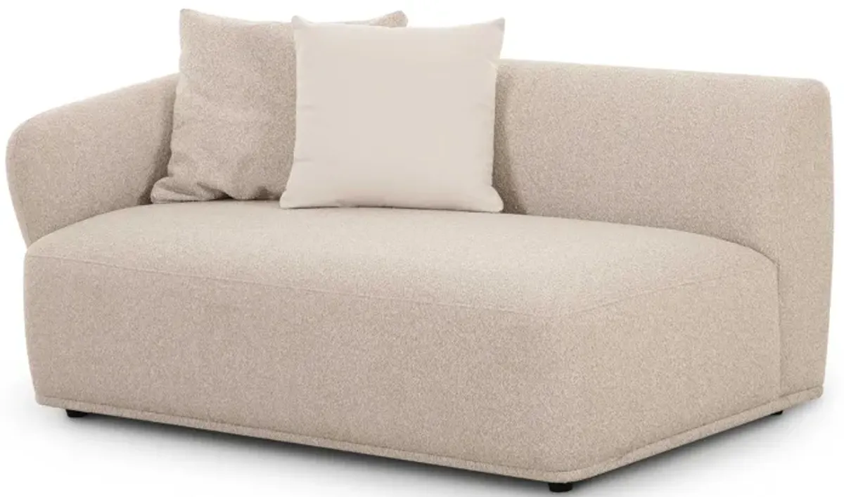 Sylvie Cream Boucle Left Arm 2-Seater Loveseat