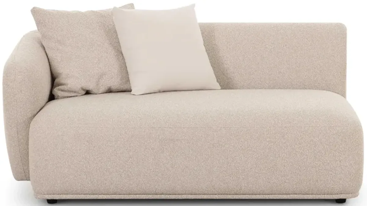 Sylvie Cream Boucle Left Arm 2-Seater Loveseat