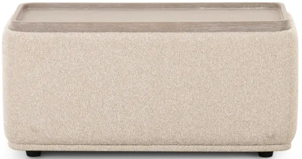 Sylvie Cream Boucle Ottoman Table