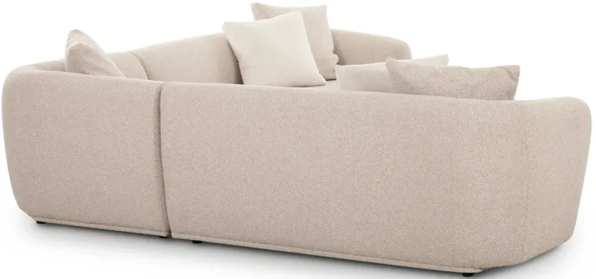 Sylvie Cream Boucle 3-Piece Sectional