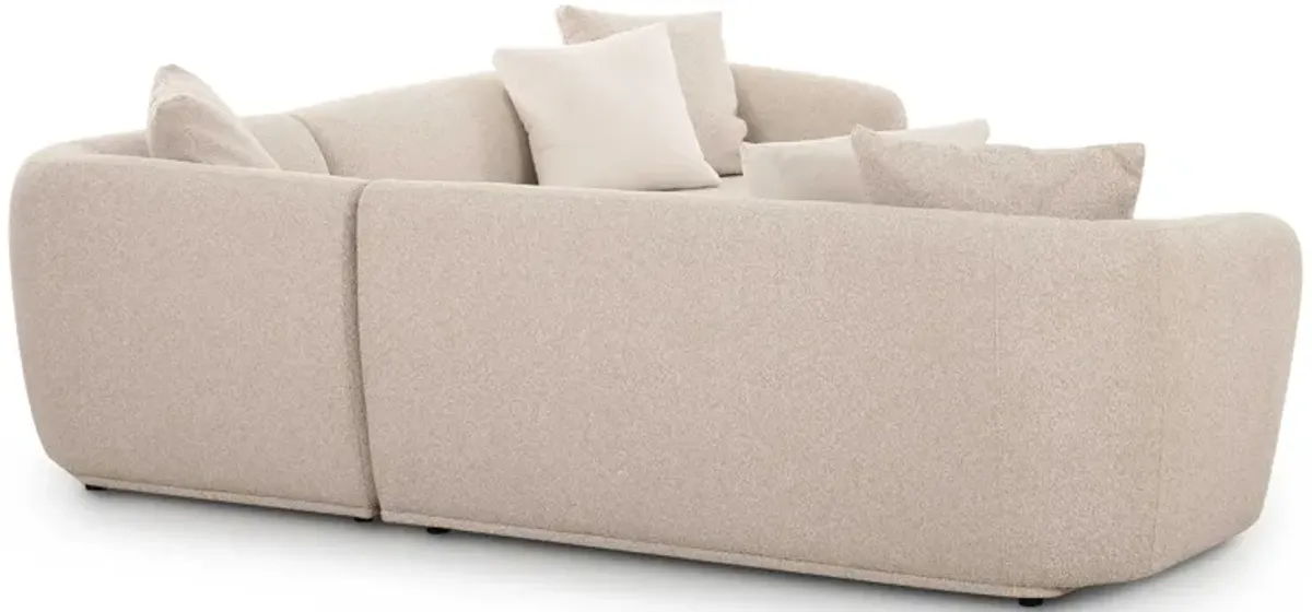 Sylvie Cream Boucle 3-Piece Sectional