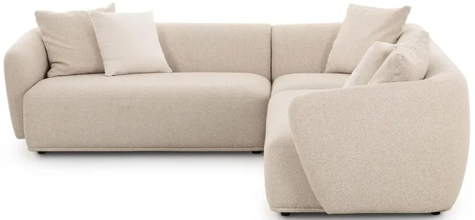 Sylvie Cream Boucle 3-Piece Sectional