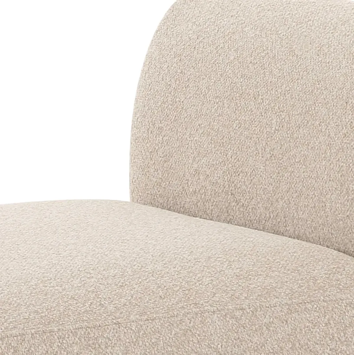 Sylvie Cream Boucle Armless 1-Seater