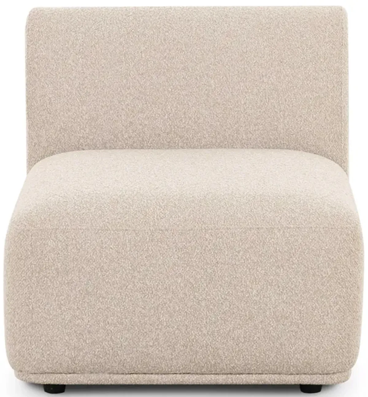 Sylvie Cream Boucle Armless 1-Seater