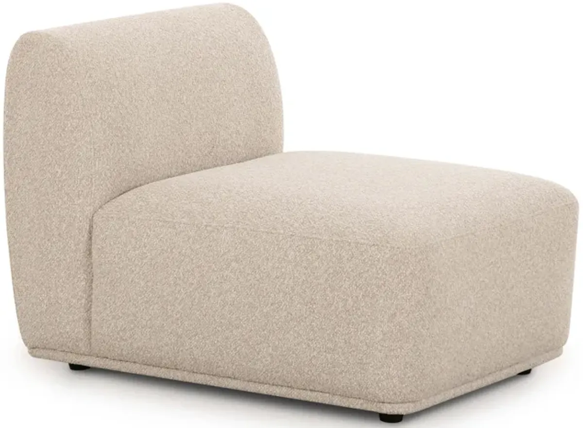 Sylvie Cream Boucle Armless 1-Seater