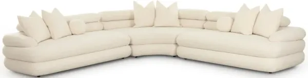 Lulu Cream Boucle Modular Curved Sectional